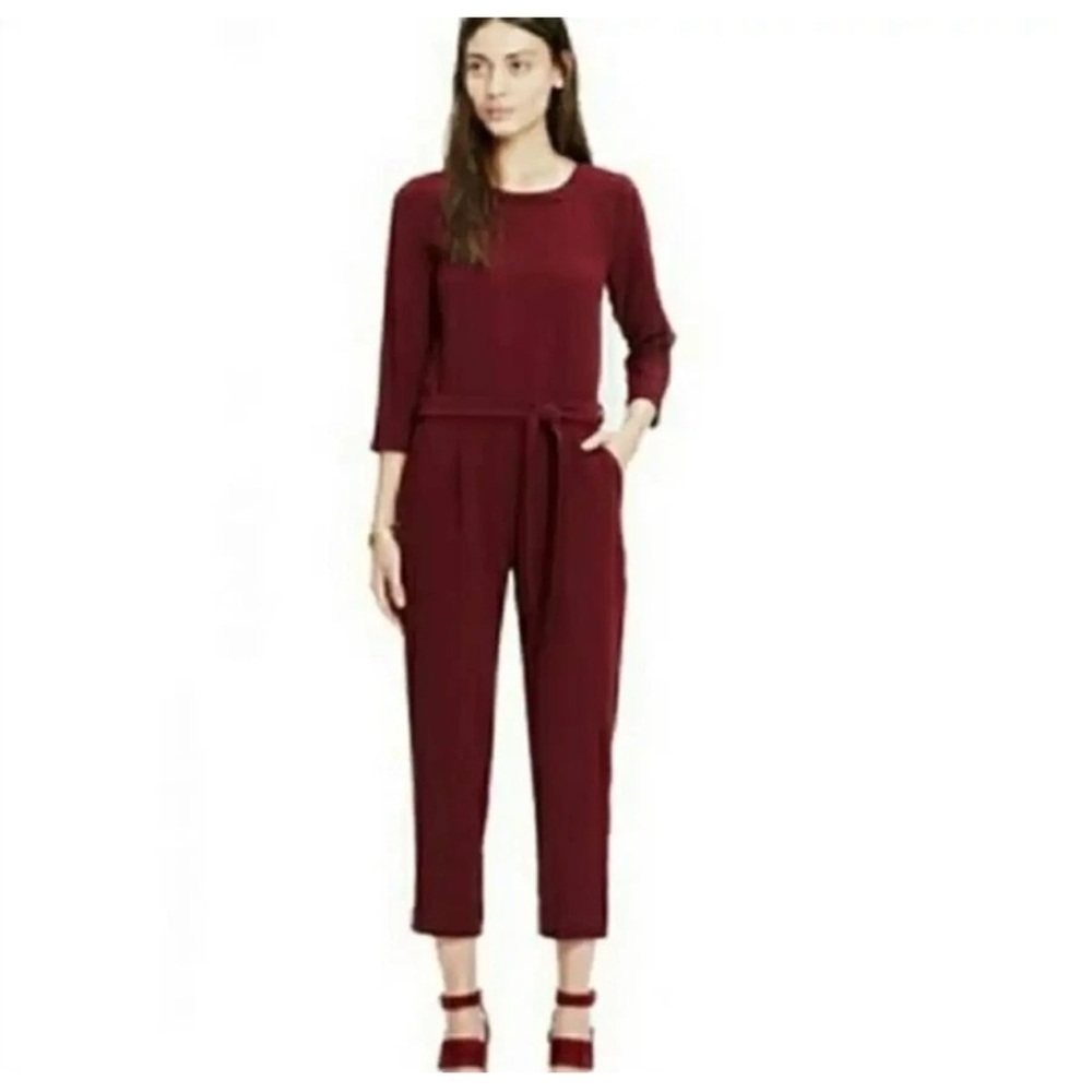 Madewell Sloan Jumpsuit Burgundy Size 4